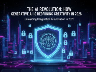 Generative AI creating digital artwork on a tablet
